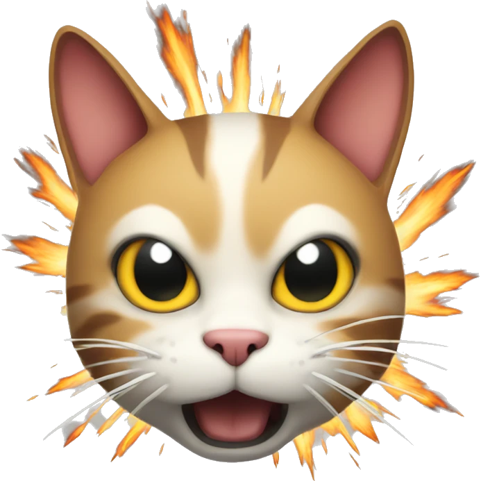 Exploding cat emoji