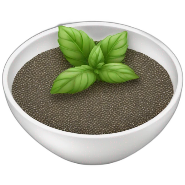 chia seed on a bowl emoji