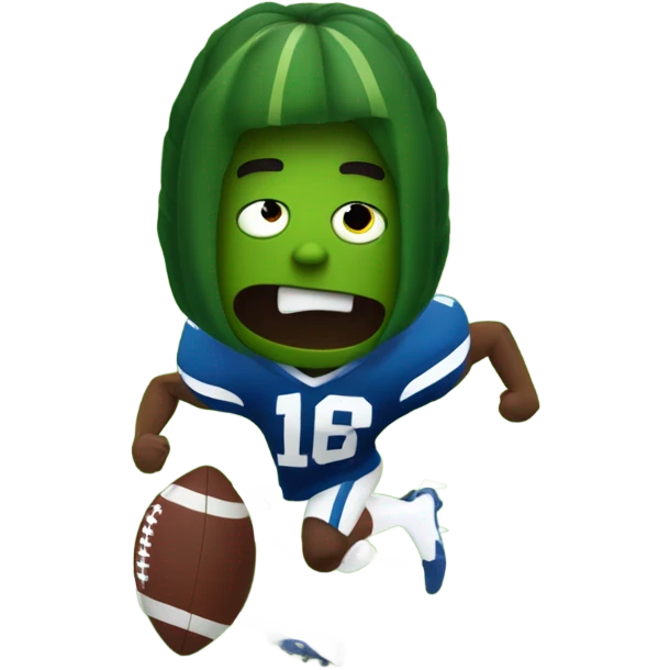 Pickle playing in the nfl emoji
