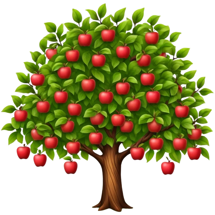 realistic apple tree emoji