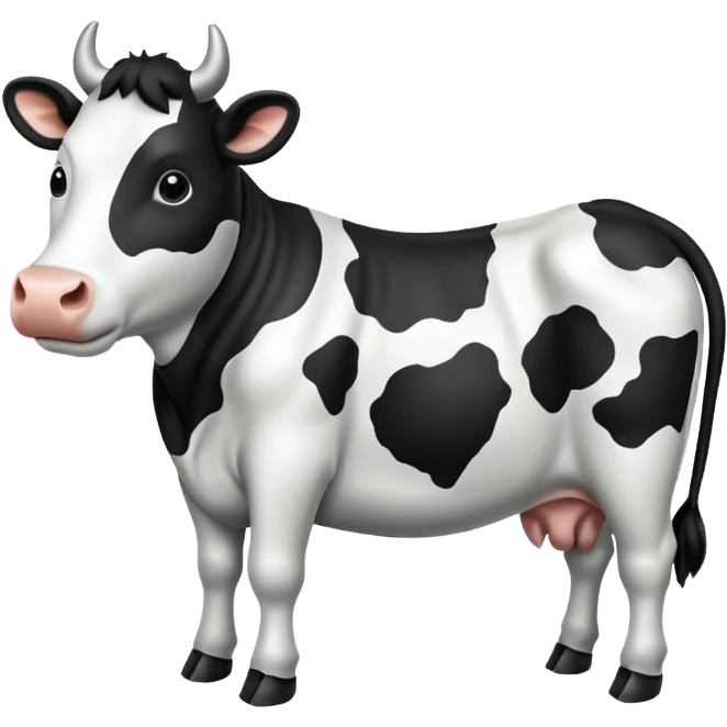 Cow print pattern horseshoe emoji