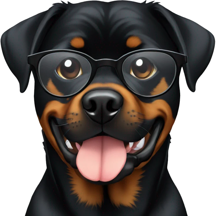 Rottweiler glasses emoji
