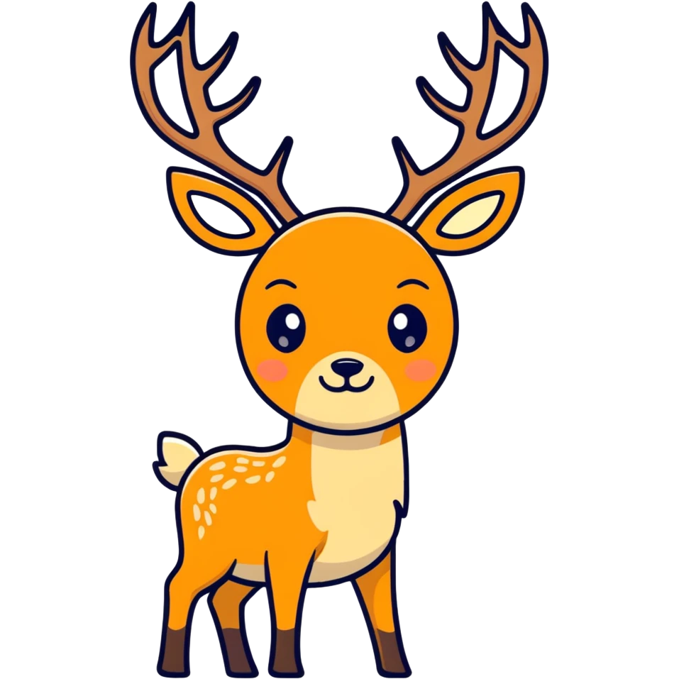 Deformed deer emoji