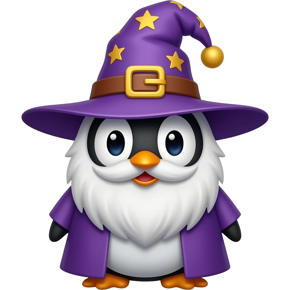 Penguin Wizard emoji