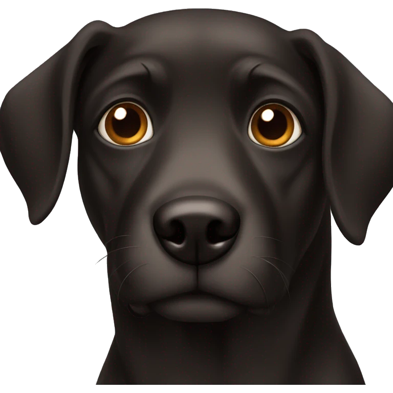 black dog brown eyes  emoji