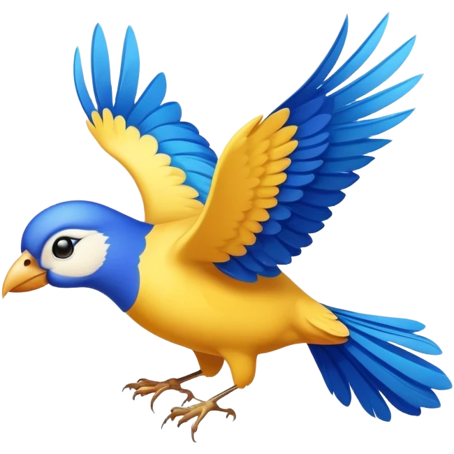 cartoon bird flying emoji