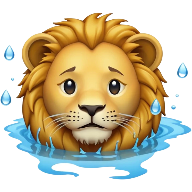 Full lion emoji drown  emoji