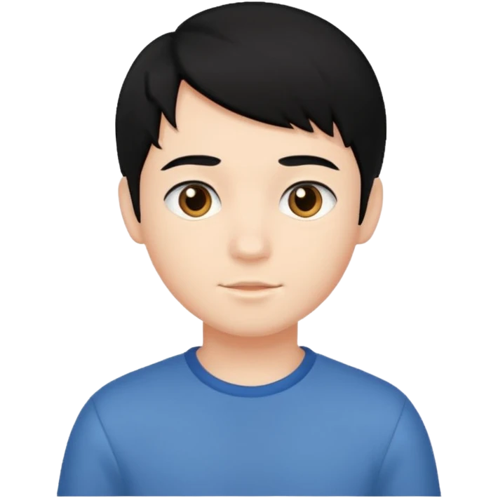 a boy who has black hair emoji