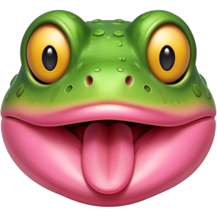 frog tongue face emoji