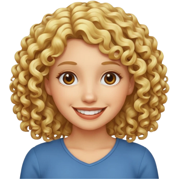curly blond woman emoji