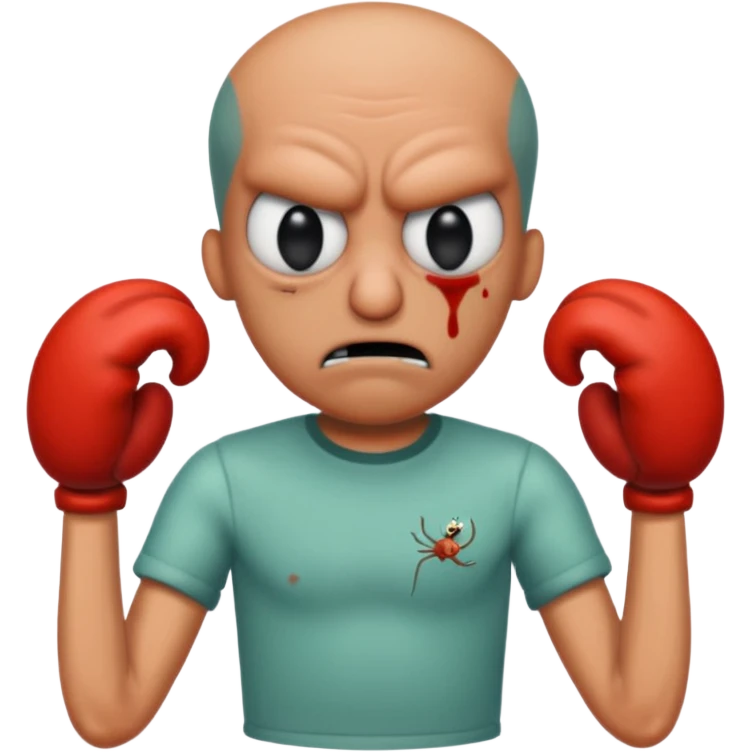 Squidward getting beat up by me Krabs  emoji