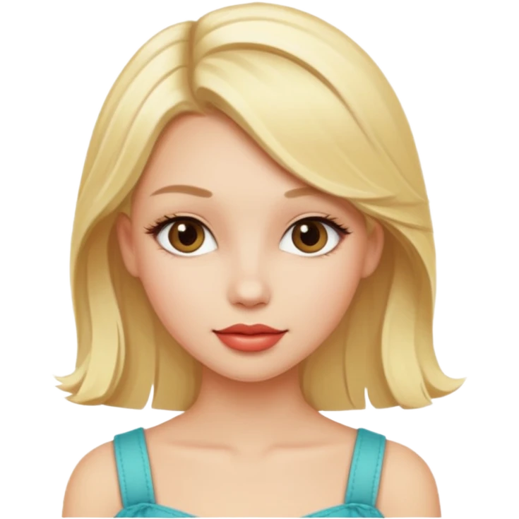Blonde girl coquette emoji