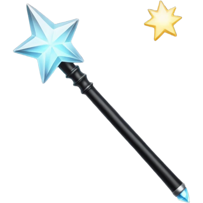 magic wanblack and white magic wandd emoji