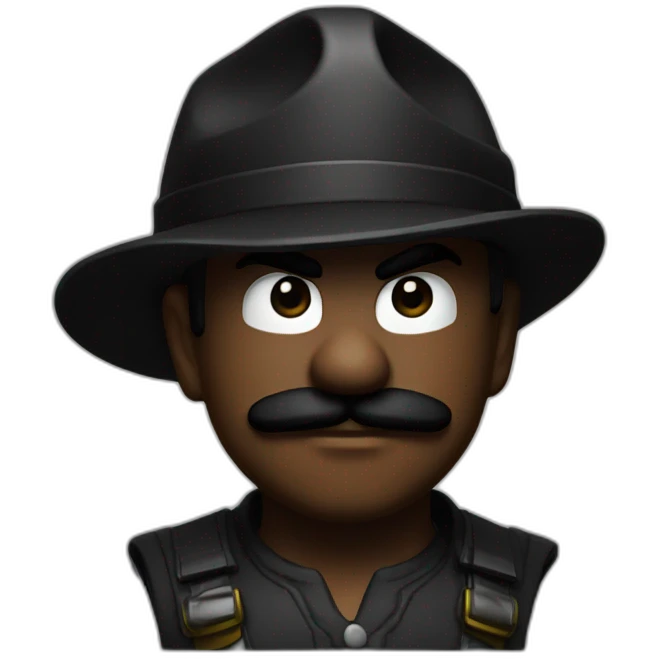 Mario noir emoji