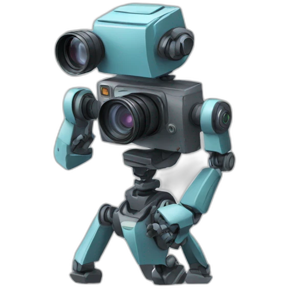 robot holdin camera emoji