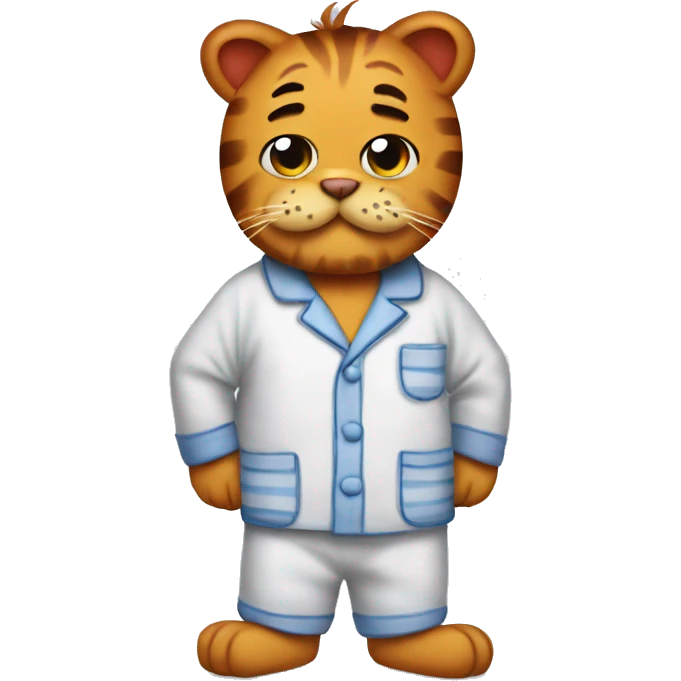 garfield wearing pjs emoji