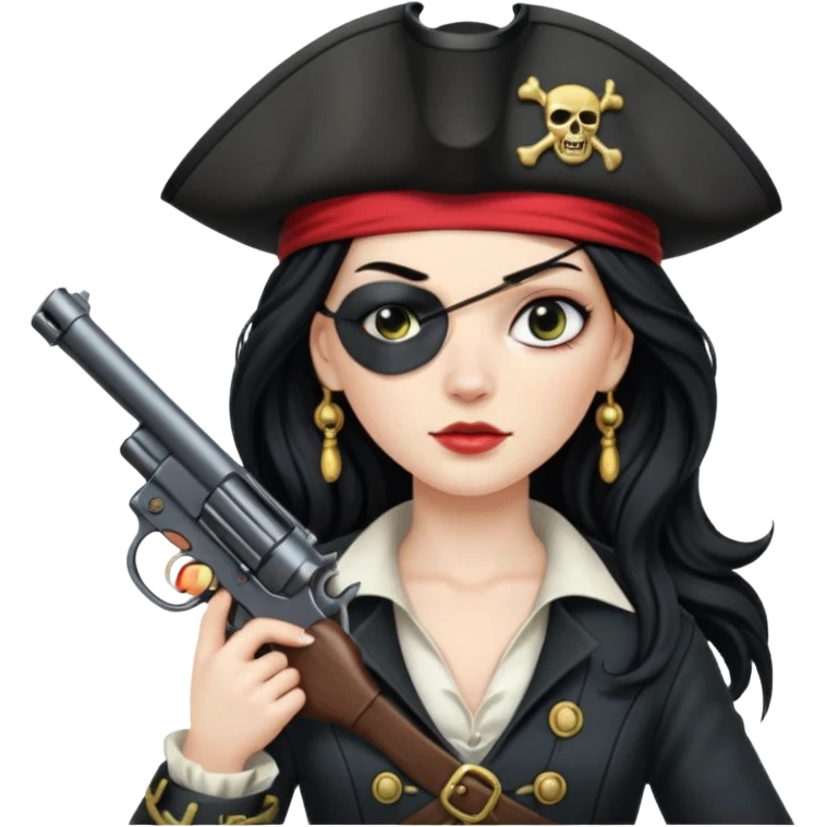 Lady Pirate With Gun. emoji