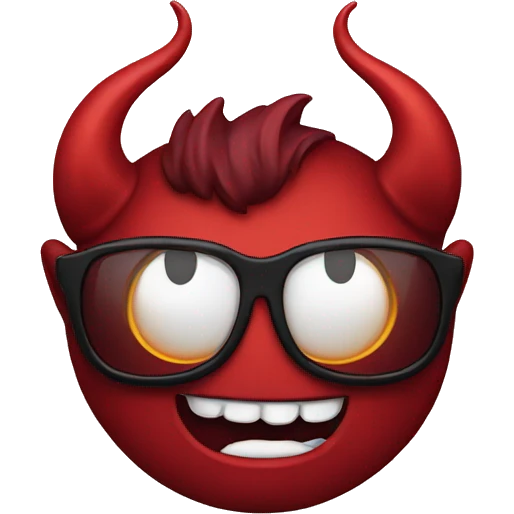 Devil with sunglasses  emoji