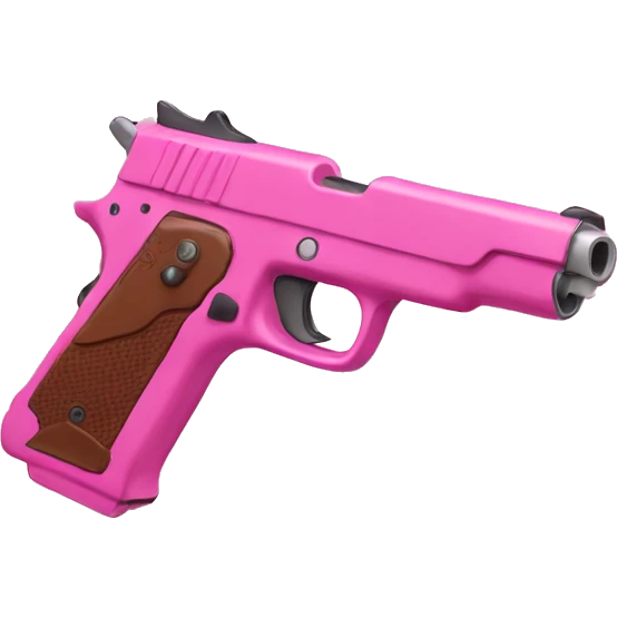 pink gun with a perspective on a slight angle emoji
