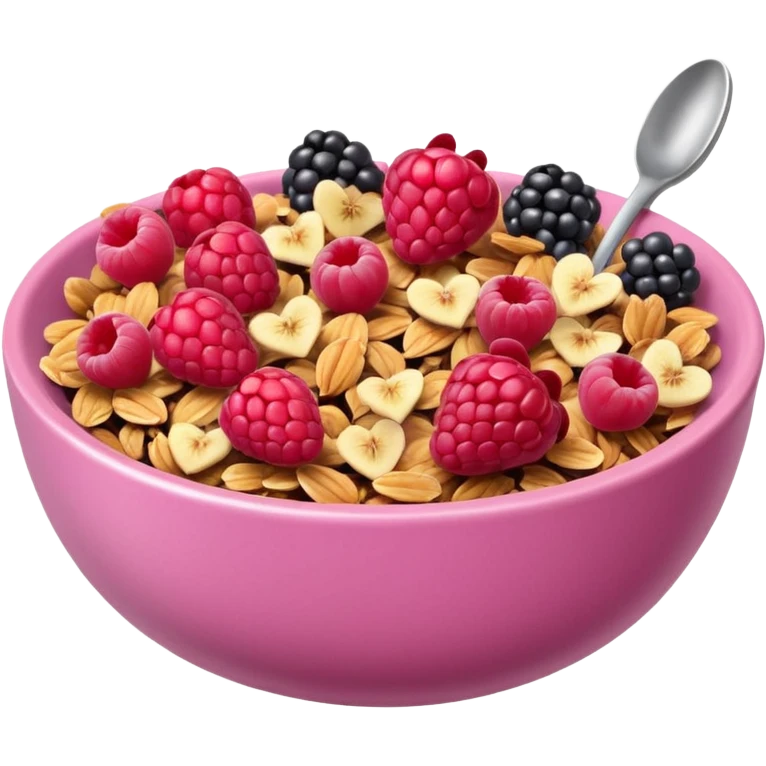 pink granola bowl emoji