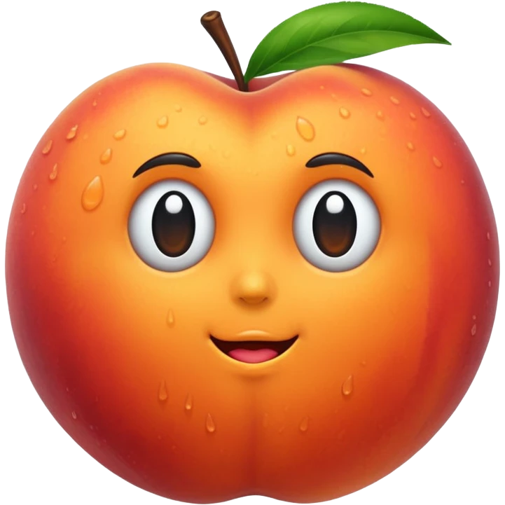 Wet juicy peach emoji