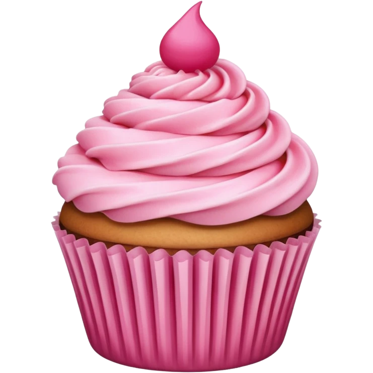 Cupcake with pink icing emoji