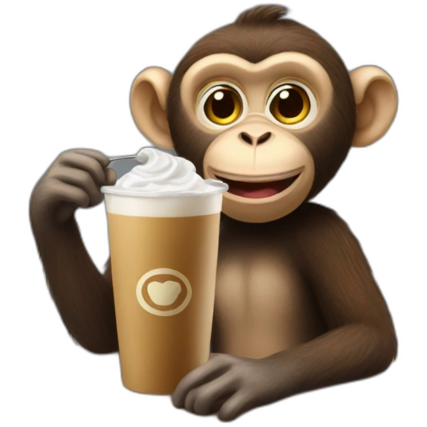 barista monkey emoji