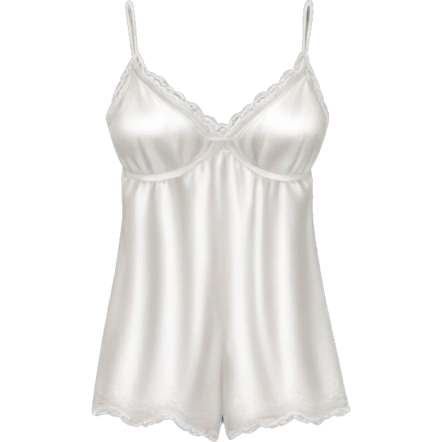 White silk camisole pjs emoji