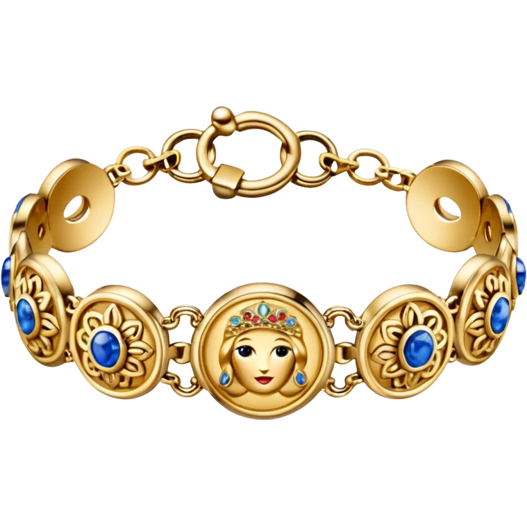 Hyper Realistic isolated, detailed, gold Dolce and Gabbana gold bracelet emoji
