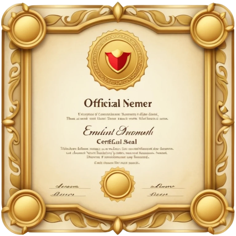 a certificate emoji