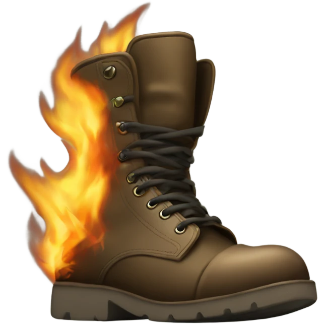 Combat boots on fire bullets  emoji