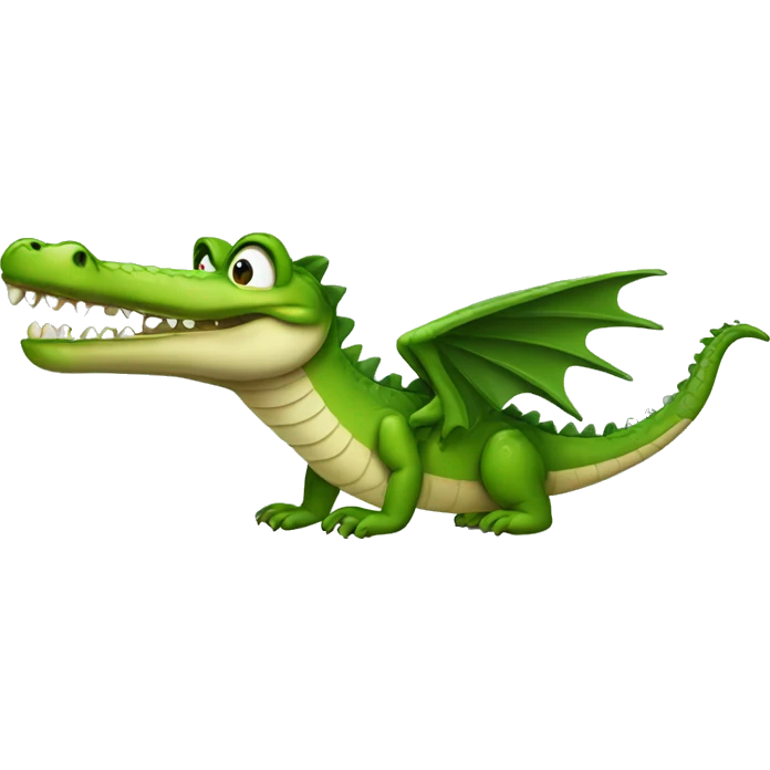 Crocodile with wings emoji