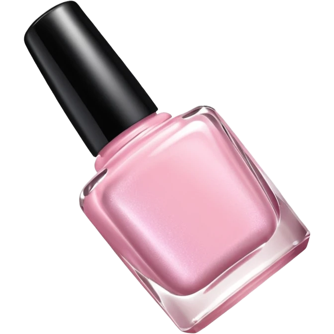 Soft pink shinmer nail polish emoji