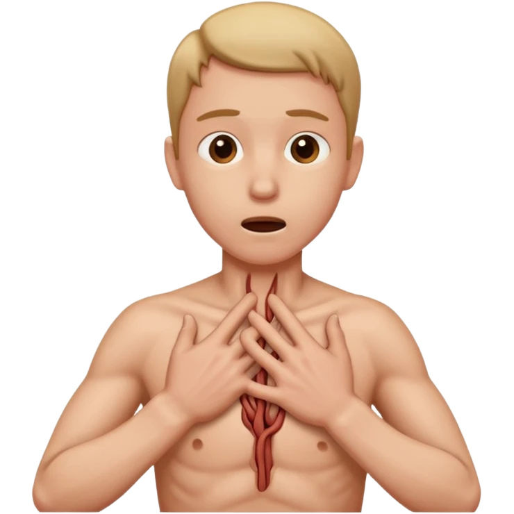 two hands making a choking gesture without a body emoji