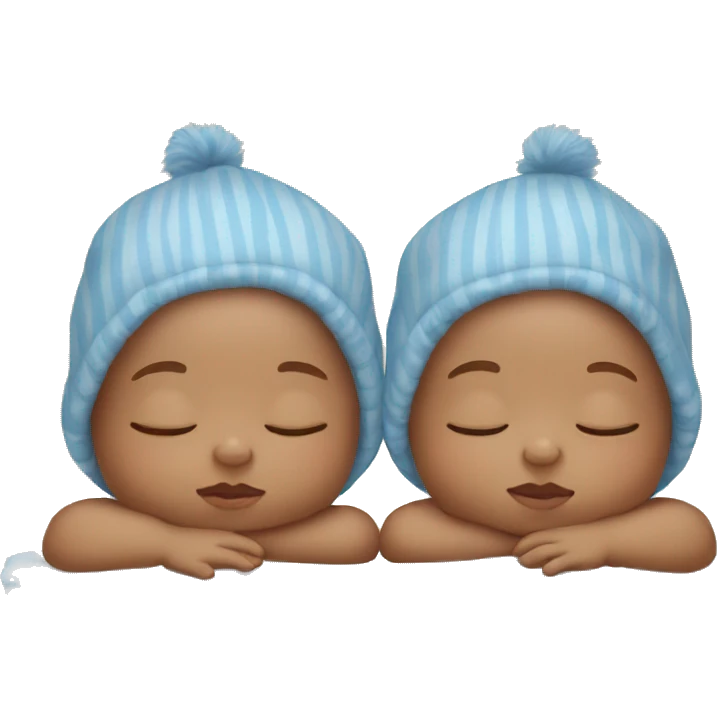 Sleeping twins baby boys  emoji