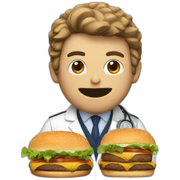 Dr. Who eat burger emoji