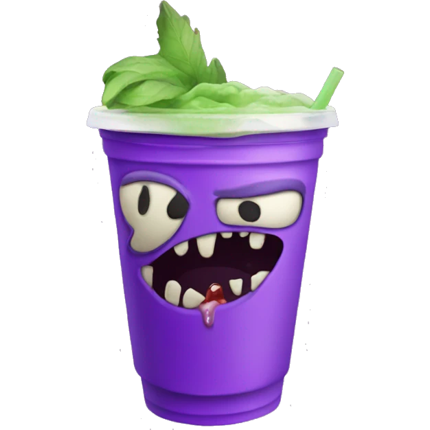 Zombies are holding a purple drink emoji