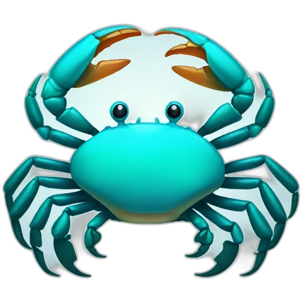 Cyan crab emoji