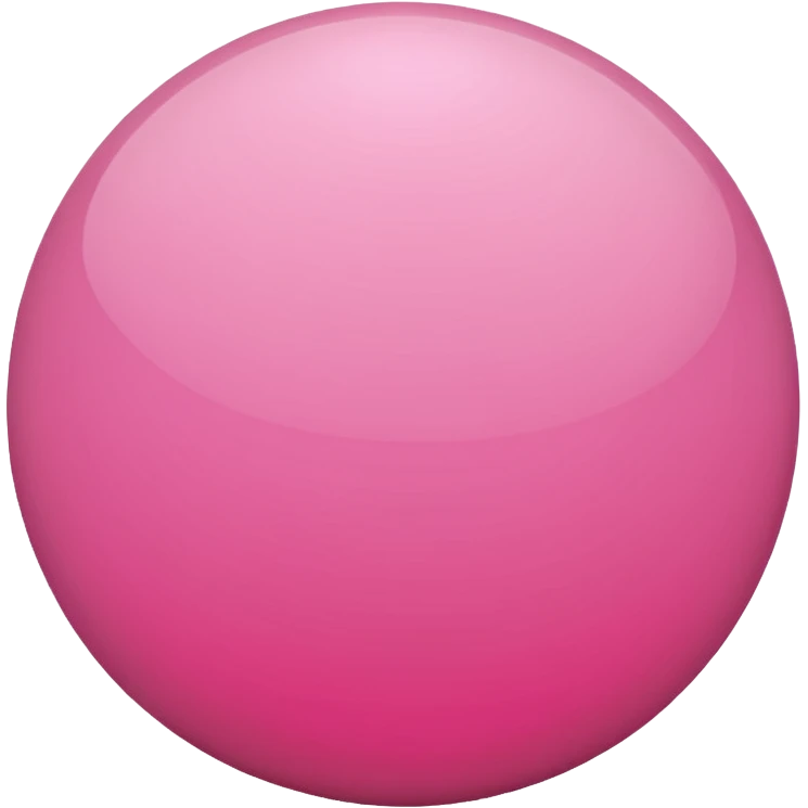 a spherical monochromatic pink  emoji