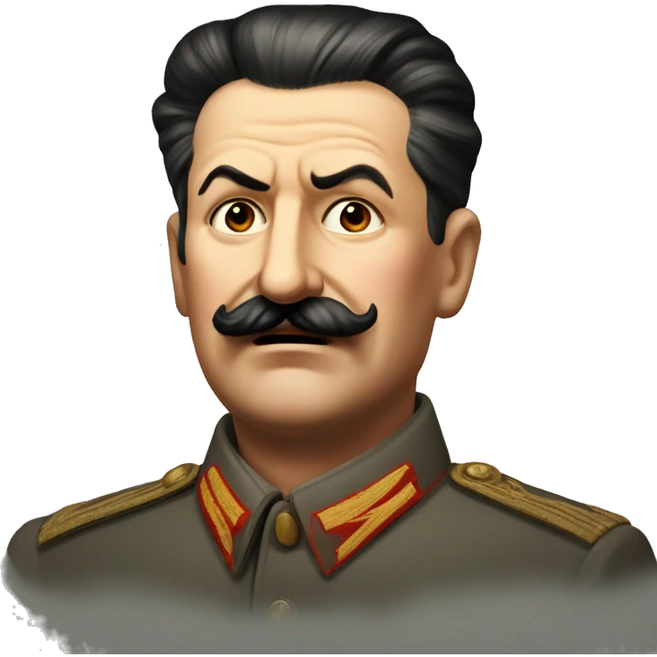 cross eyed, blushing, squinting stalin emoji