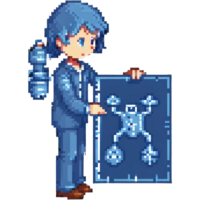 person holding a blueprint emoji
