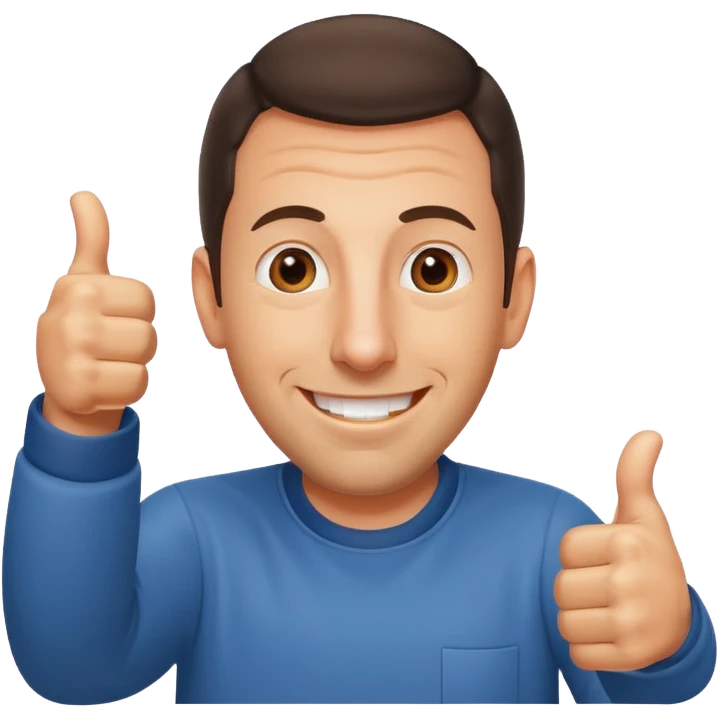 Adam Sandler, giving two thumbs up emoji