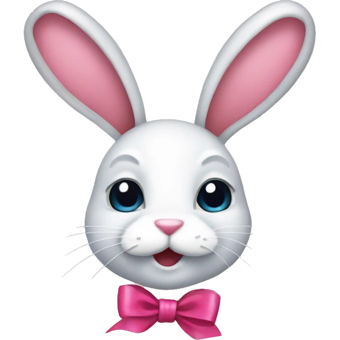 Bunny with ribon emoji