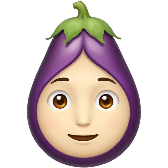 Face with eggplant emoji