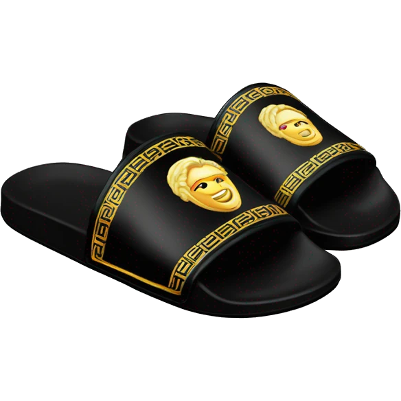 Black Versace Slides emoji