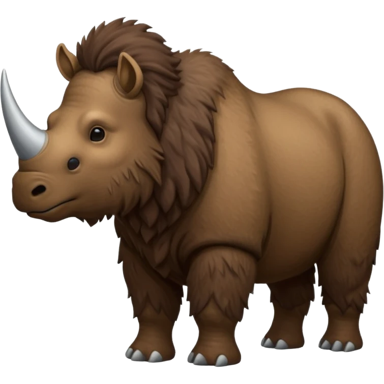 a Woolly rhinoceros emoji