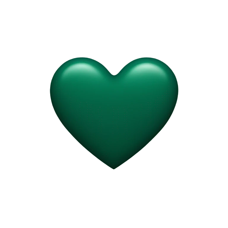 Midnight green heart emoji
