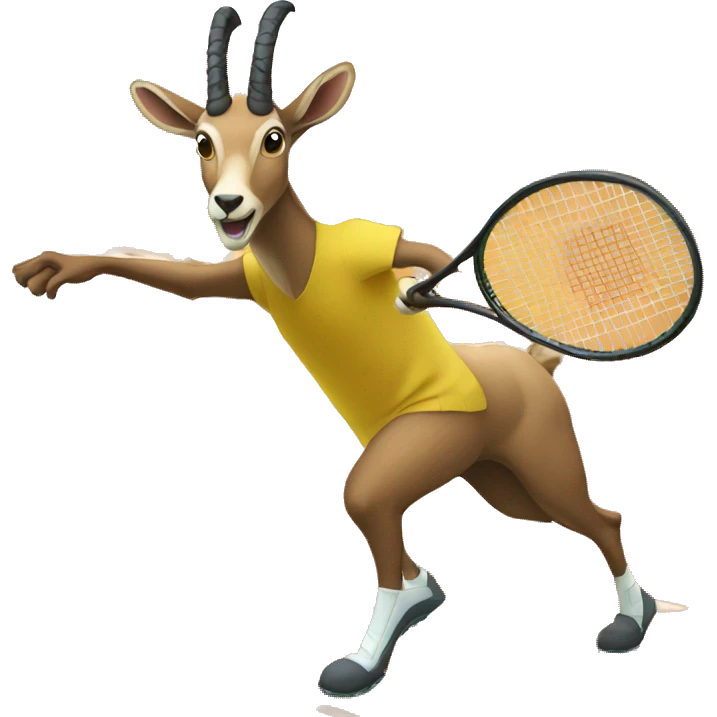 Chamois playing tennis emoji