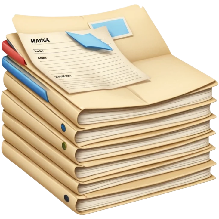 A group of files stacked on each other emoji