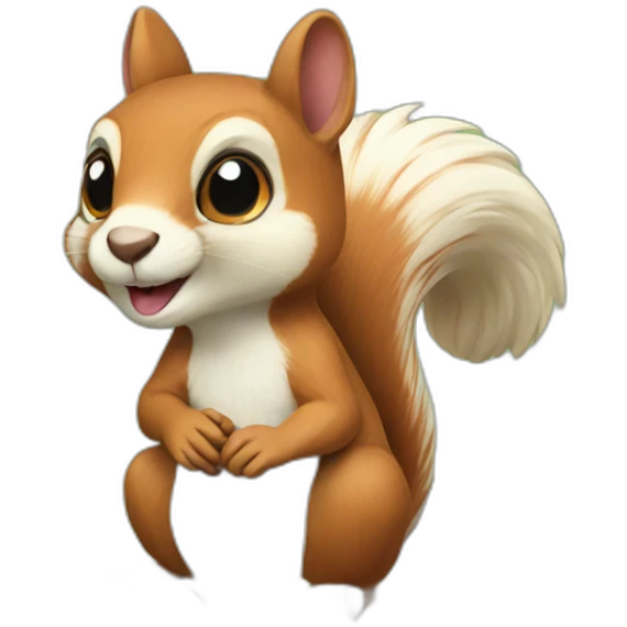 Flower squirrel emoji